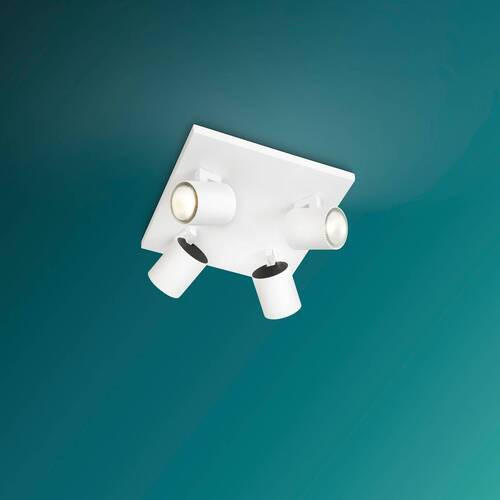 DECKENLEUCHTE Spot Runner 24/24/10,9 cm   - Weiß, Basics, Metall (24/24/10,9cm) - Philips