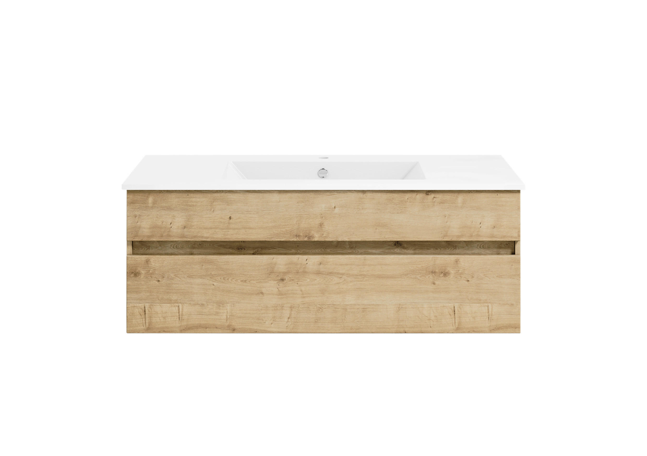 BADEZIMMER  in 120 cm  - Eichefarben/Weiß, KONVENTIONELL, Holzwerkstoff (120cm) - Puris