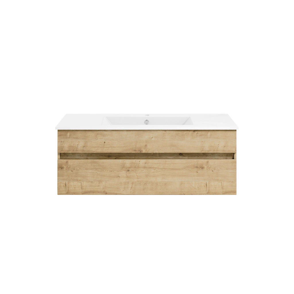 Thumbnail - Puris Badezimmer Get2You, Eiche, Holzwerkstoff, 2 Schubladen, 150 cm, Goldenes M, Made in Germany, hängend, Badezimmer, ...