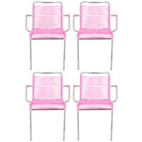 GARTENSESSEL-SET Aluminium Alufarben, Pink  - Pink/Alufarben, Design, Kunststoff/Metall (57/85/57cm) - FIAM