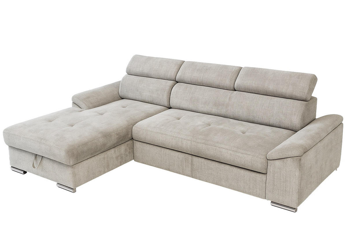 SAROKKANAPÉ textil szürke  - szürke, Basics, textil (185/81-98/275cm) - Carryhome