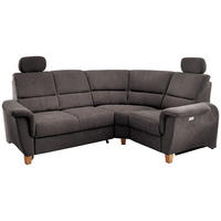 ECKSOFA Anthrazit Struktur  - Wildeiche/Anthrazit, KONVENTIONELL, Holz/Textil (237/186cm) - Livetastic