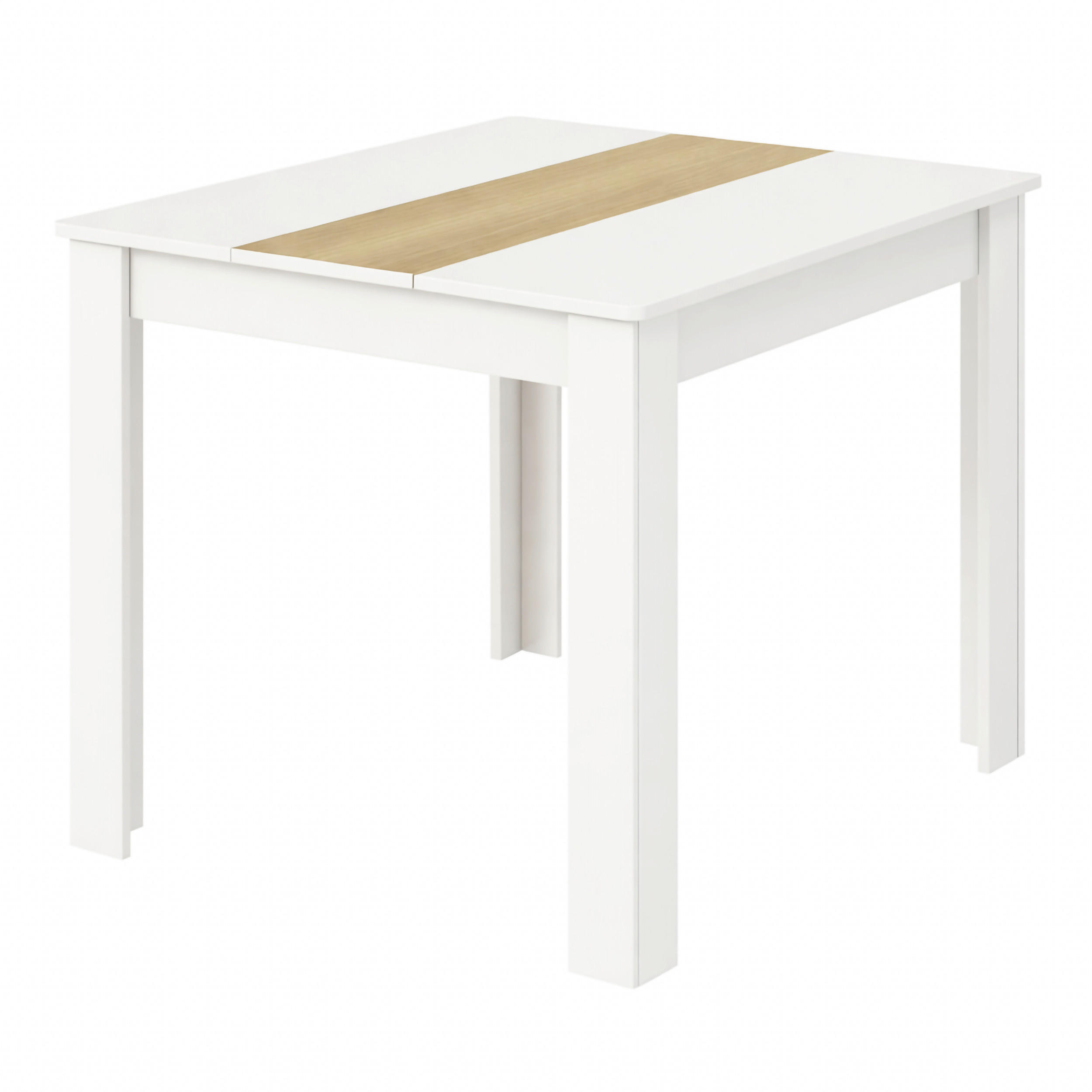 ESSTISCH 80/80/75 cm Nachbildung  Holzwerkstoff quadratisch Weiß, Honigeiche  - Honigeiche/Weiß, MODERN, Holzwerkstoff (80/80/75cm) - MID.YOU