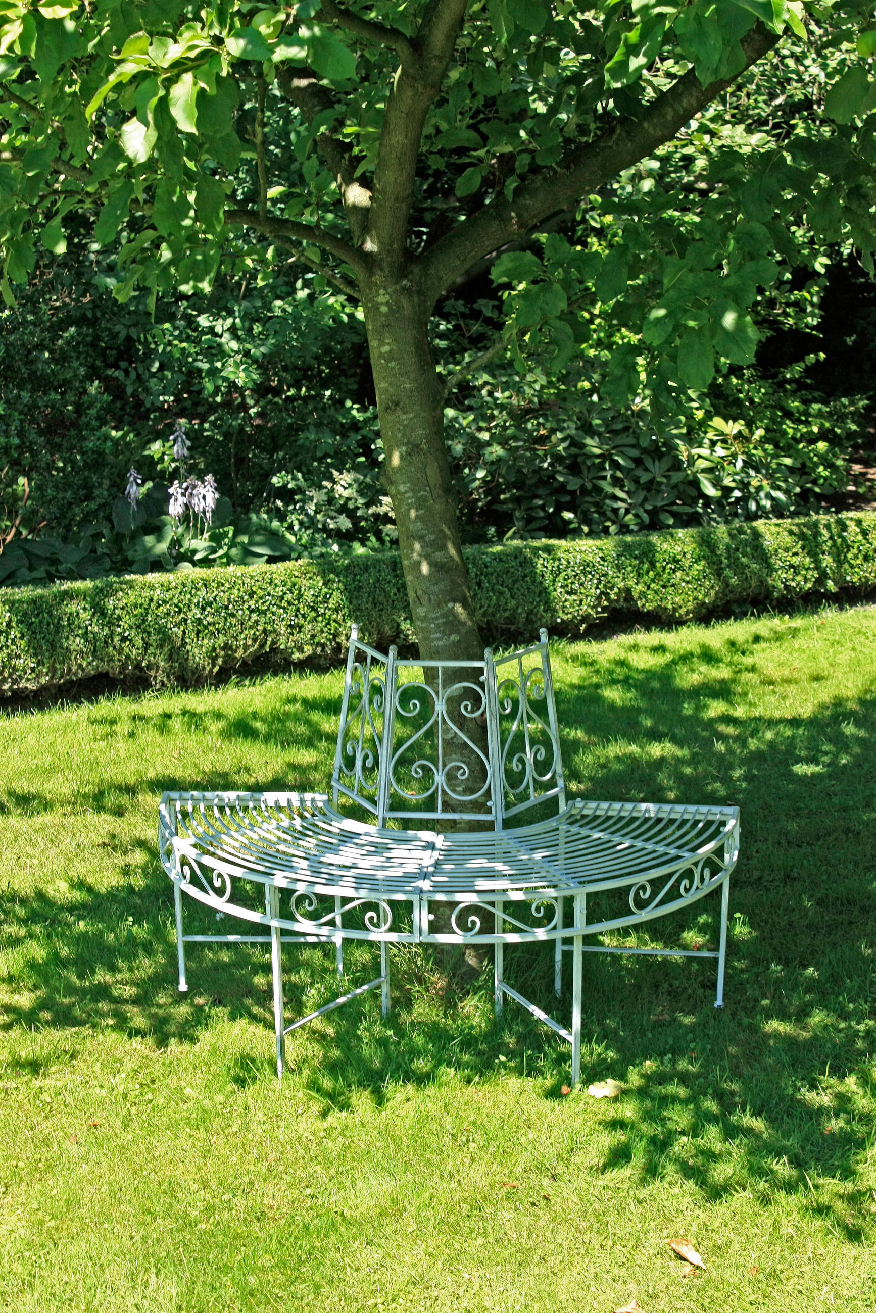BAUMBANK 63/80/122 cm  Stahl  - Weiß, Basics, Metall (63/80/122cm) - Gardenson