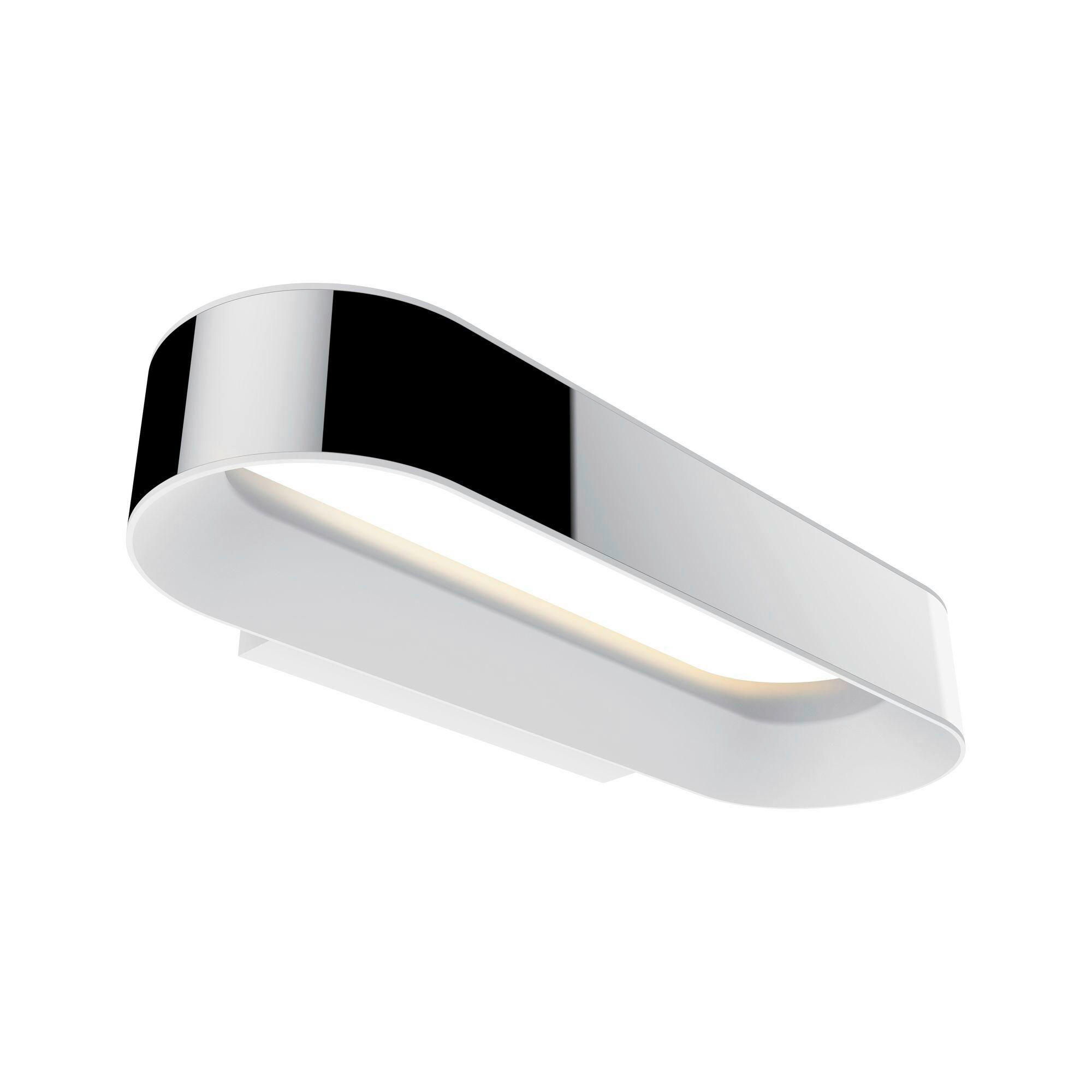 BADEZIMMER-WANDLEUCHTE   - Chromfarben/Weiß, Basics, Metall (5,0cm) - Paulmann
