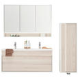 BADEZIMMER 120 cm  - Eschefarben/Weiß, KONVENTIONELL, Glas/Holzwerkstoff (120cm) - Voleo