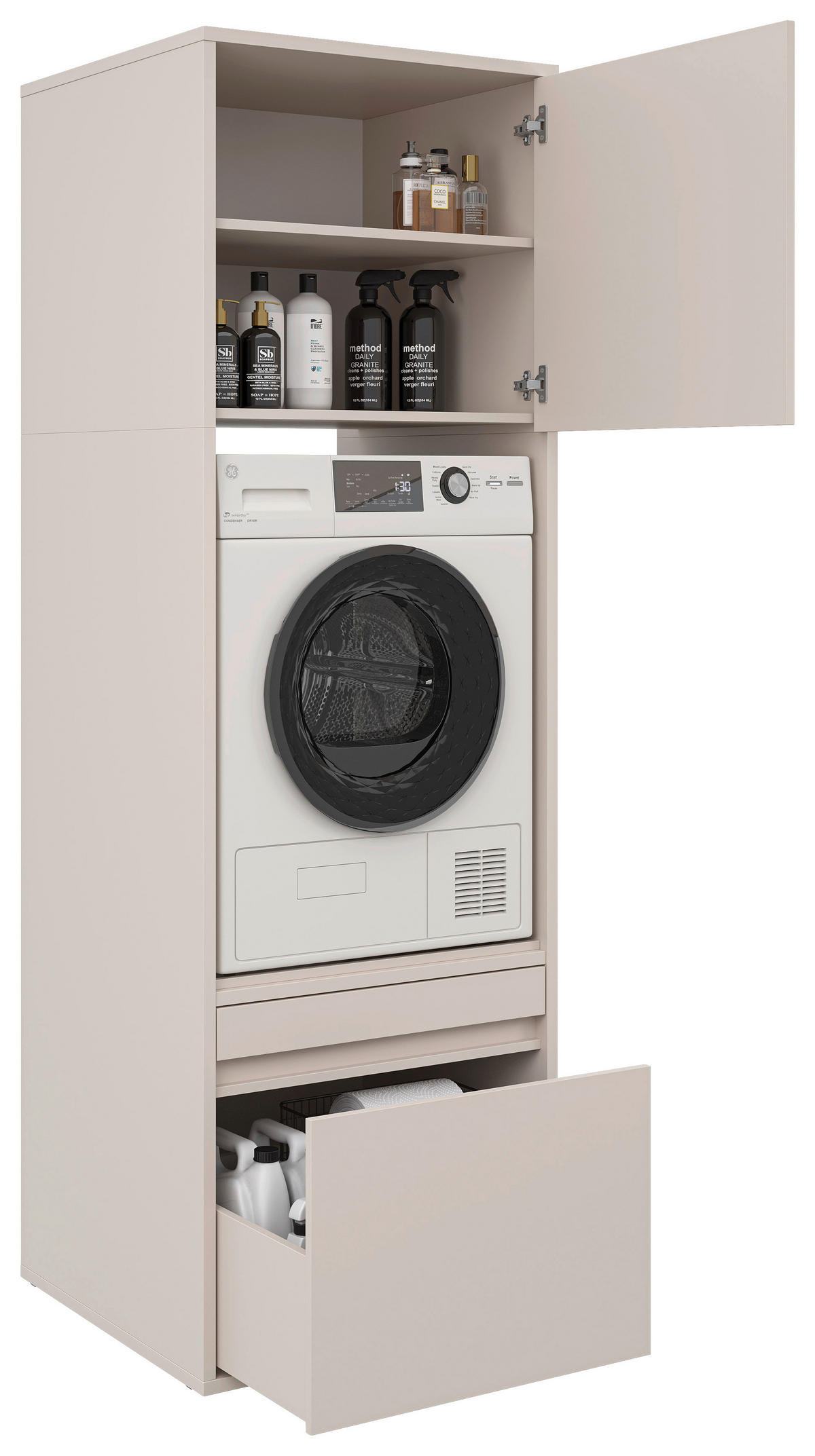 WASCHMASCHINENSCHRANK 67,5/151,8/67,5 cm  in Kaschmir  - Kaschmir, Basics, Holzwerkstoff (67,5/151,8/67,5cm) - Xora