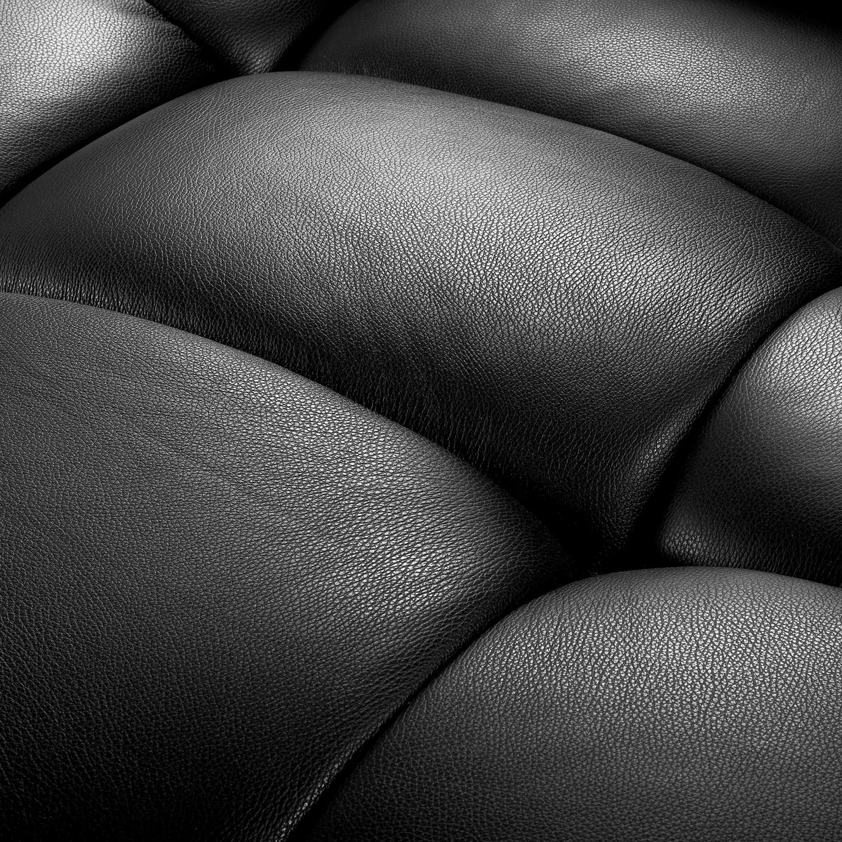 ECKSOFA  Echtleder Anthrazit  - Anthrazit/Schwarz, Design, Leder/Kunststoff (274/177cm) - Livetastic