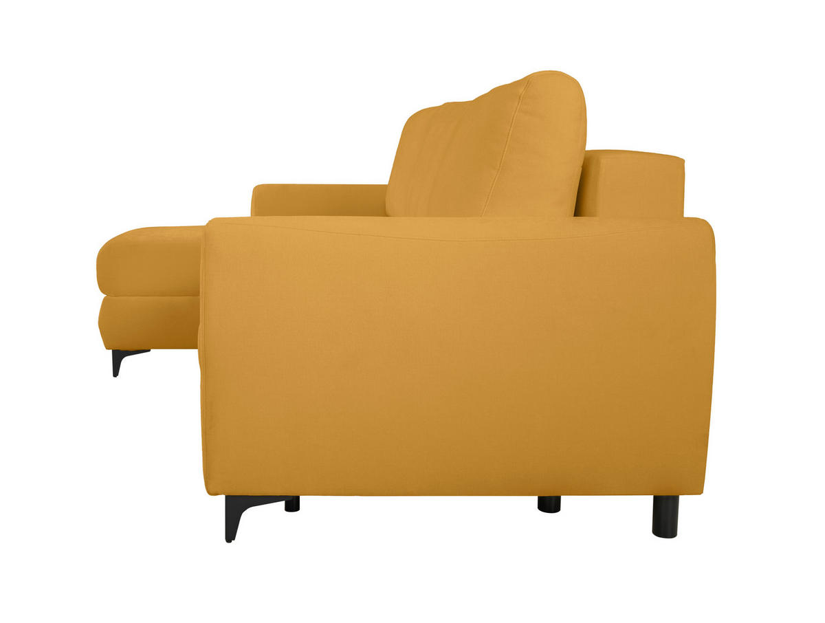 ECKSOFA Moli Gelb  - Gelb/Schwarz, Design, Textil/Metall (236/148cm) - MID.YOU
