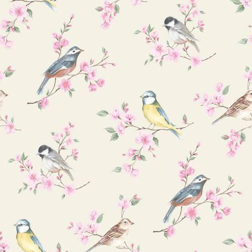 NON WOVEN-TAPET 52/1000 cm  - pink/multicolor, Basics, papper/plast (52/1000cm)