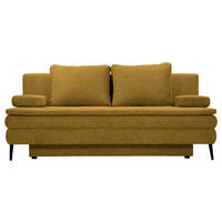 SCHLAFSOFA in Textil Dunkelgelb  - Dunkelgelb/Schwarz, Design, Kunststoff/Textil (200/90/100cm) - Venda