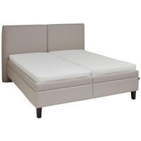POLSTERBETT Matratze, Lattenrost, Bettkasten 180/200 cm  in Beige  - Beige/Weiß, KONVENTIONELL, Holz/Textil (180/200cm) - Dieter Knoll