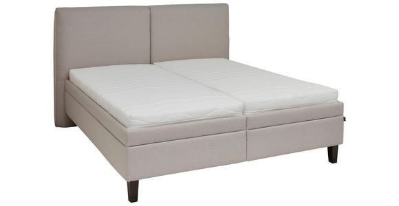 POLSTERBETT Matratze, Lattenrost, Bettkasten 180/200 cm  in Beige  - Beige/Weiß, KONVENTIONELL, Holz/Textil (180/200cm) - Dieter Knoll