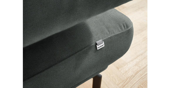 ECKSOFA in Chenille Graugrün  305/224 cm  - Schwarz/Graugrün, Design, Textil/Metall (305/224cm) - Dieter Knoll