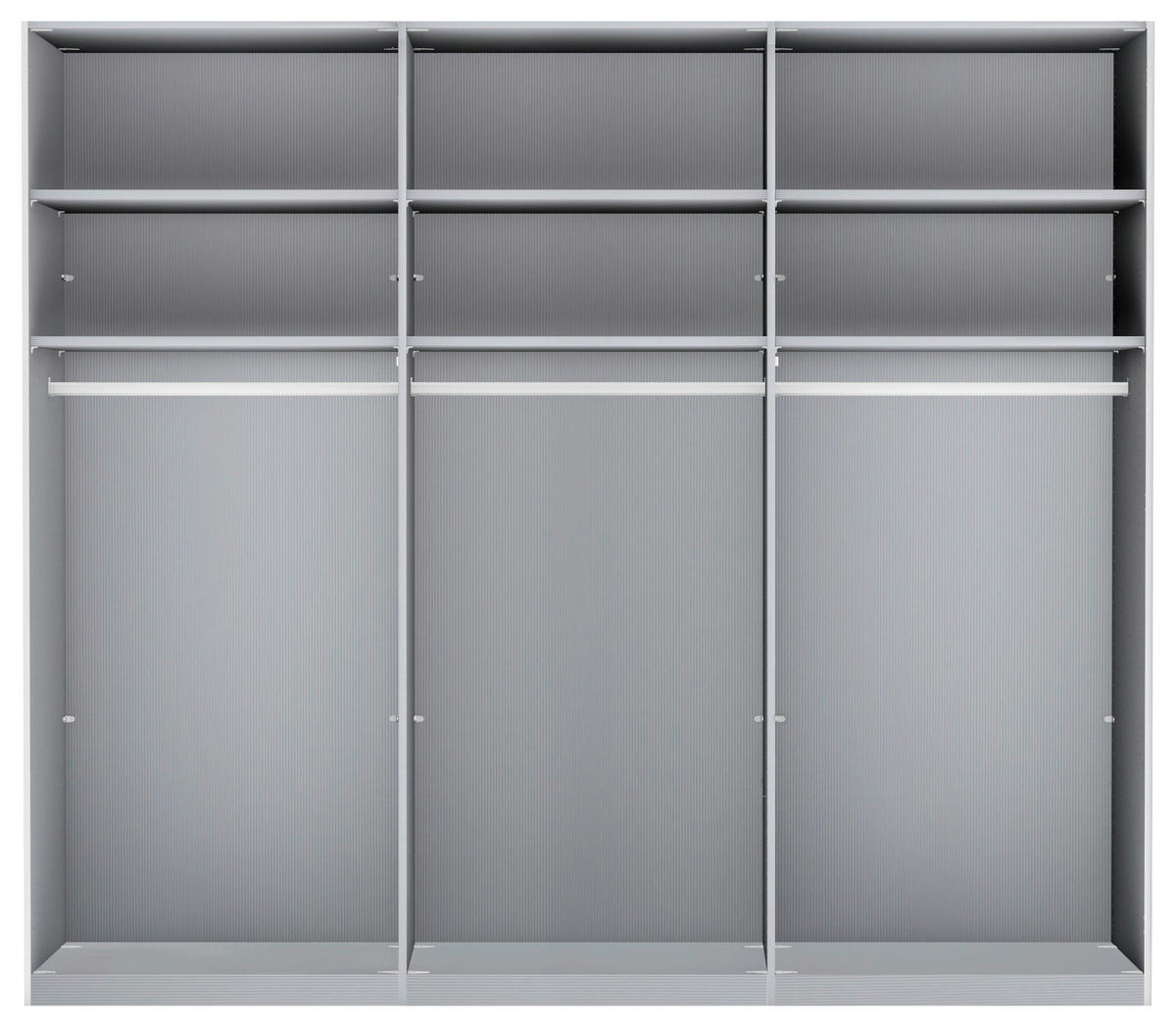 SCHWEBETÜRENSCHRANK in Dunkelgrau  - Chromfarben/Dunkelgrau, Design, Glas/Holzwerkstoff (250/217/67cm) - Novel