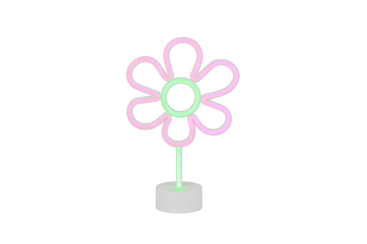 LED-TISCHLEUCHTE Rose 21/31/8,5 cm  - Weiß, LIFESTYLE, Kunststoff (21/31/8,5cm)