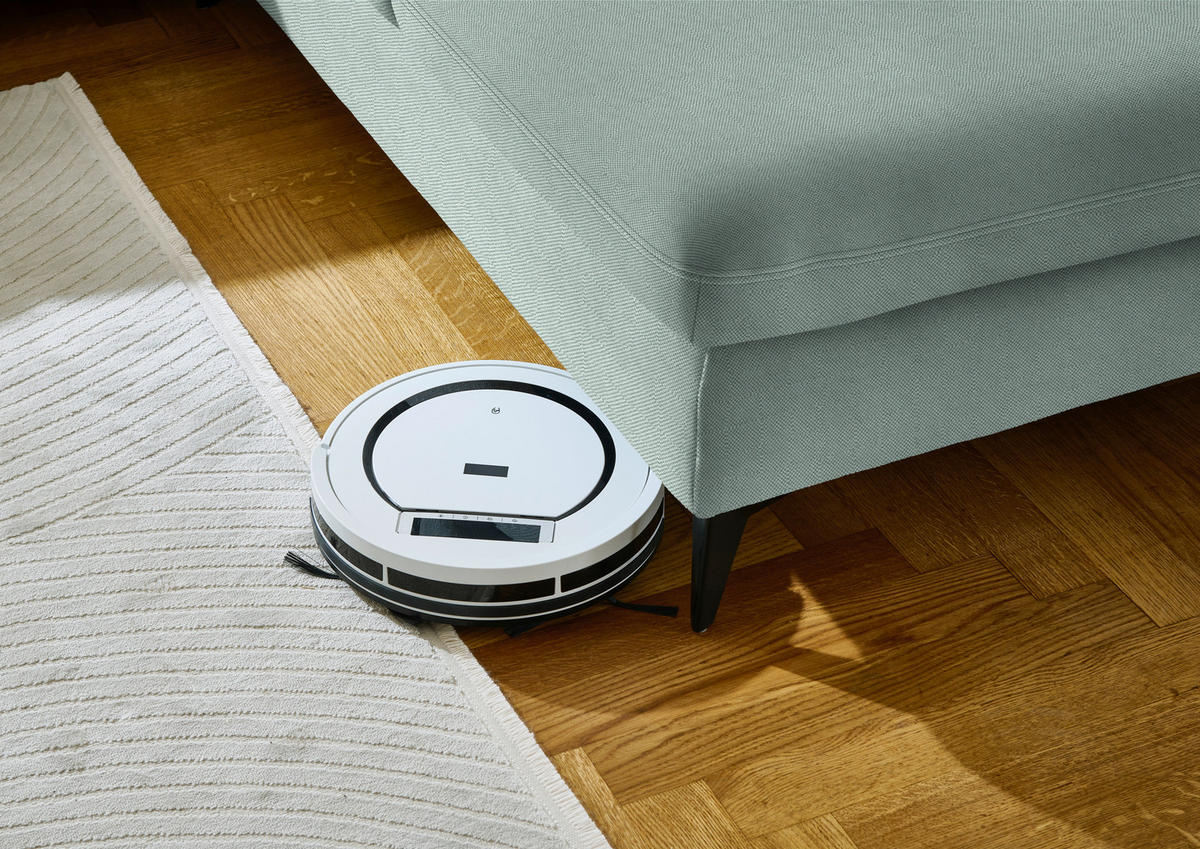 WOHNLANDSCHAFT  in Chenille Mintgrün  - Schwarz/Mintgrün, Design, Textil/Metall (198/369/255cm) - Beldomo Style