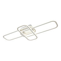 LED-DECKENLEUCHTE Etamin 103/46/11 cm   - Alufarben/Weiß, Design, Kunststoff/Metall (103/46/11cm) - Novel