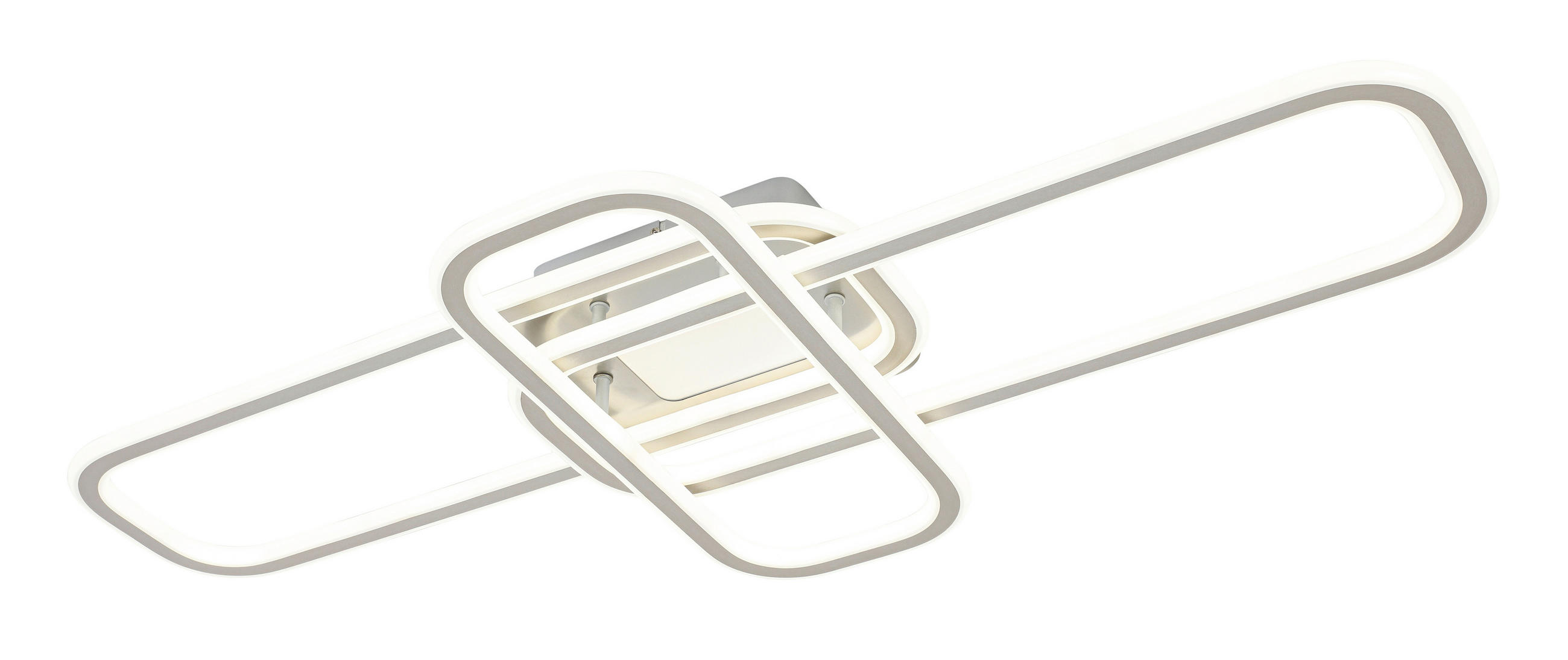 Novel Led-Deckenleuchte Etamin Weiß, Alu, Nickel 46x11x103 cm