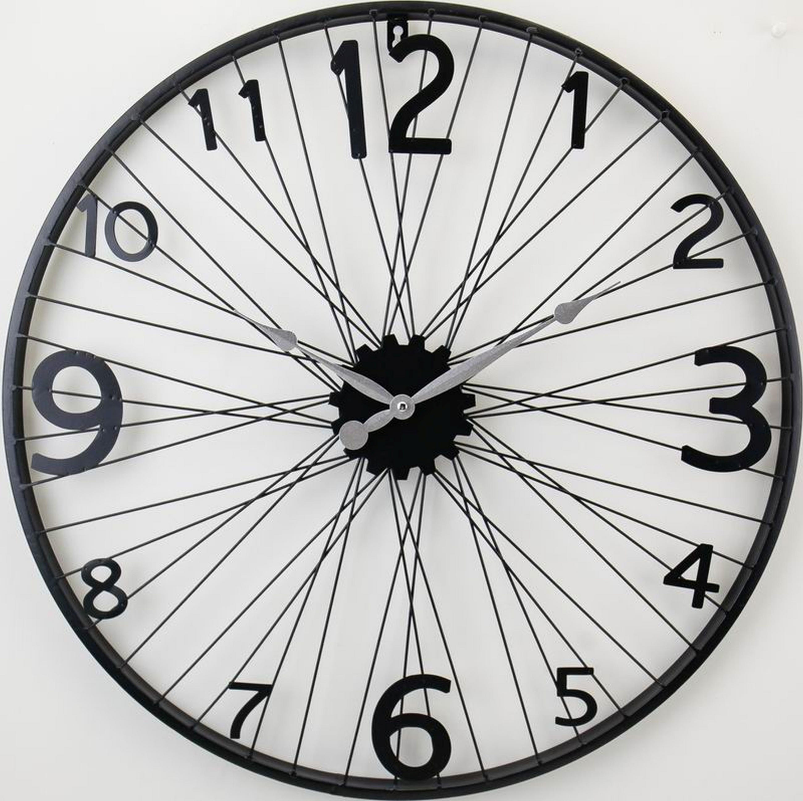 ZIDNI SAT 60 cm - crna, Basics, metal (60cm) - Ambia Home