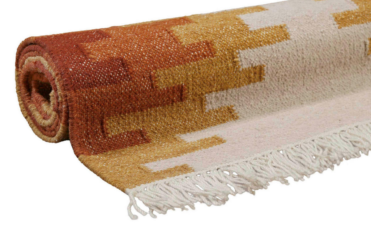 HANDWEBTEPPICH 160/230 cm Belle Braun, Creme, Beige  - Beige/Creme, KONVENTIONELL, Textil (160/230cm)