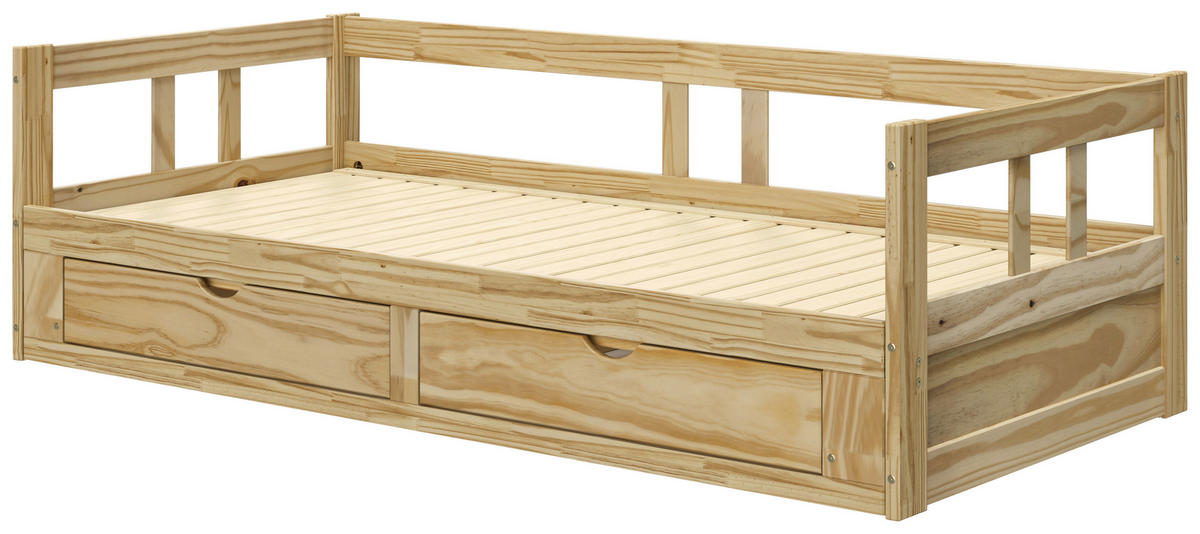 AUSZIEHBETT 90/200 cm  in Naturfarben  - Naturfarben, MODERN, Holz/Holzwerkstoff (90/200cm) - MID.YOU