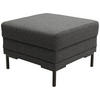 HOCKER Webstoff Anthrazit  - Anthrazit/Schwarz, Design, Textil/Metall (55/45/55cm) - LOOKS by W.Joop