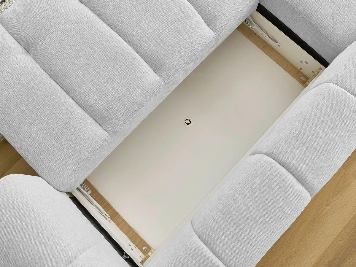 ECKSCHLAFSOFA FUJI Leinenoptik Hellgrau  inkl.  - Hellgrau/Schwarz, MODERN, Kunststoff/Textil (160/292cm)