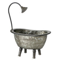 ÜBERTOPF  - Grau, LIFESTYLE, Metall (28/16/37cm)