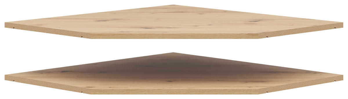 ROHOVÁ POLICA, dub artisan, 96/1,5/74 cm - dub artisan, Modern, kompozitné drevo (96/1,5/74cm) - Carryhome