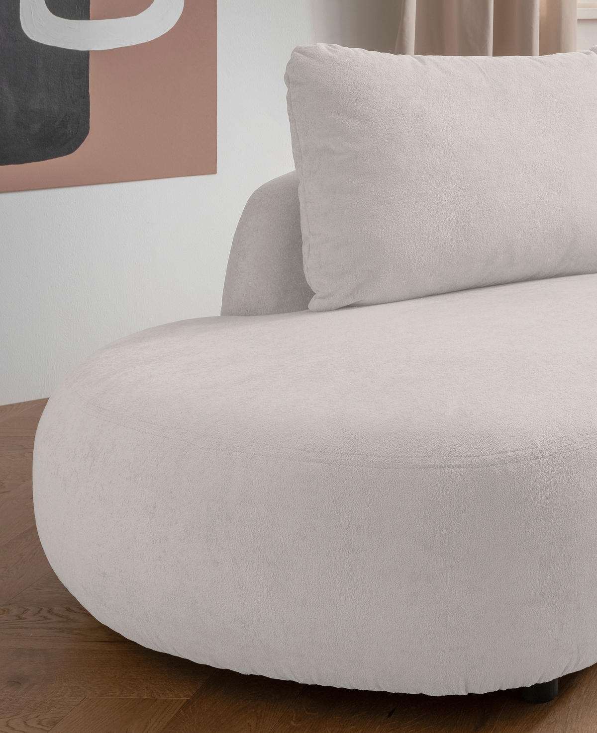 ECKSOFA Beige Mikrofaser  - Beige/Schwarz, MODERN, Kunststoff/Textil (250/139cm) - Livetastic