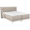 BOXSPRINGBETT 180/200 cm  in Creme  - Blau/Silberfarben, Basics, Holzwerkstoff/Textil (180/200cm) - Welnova
