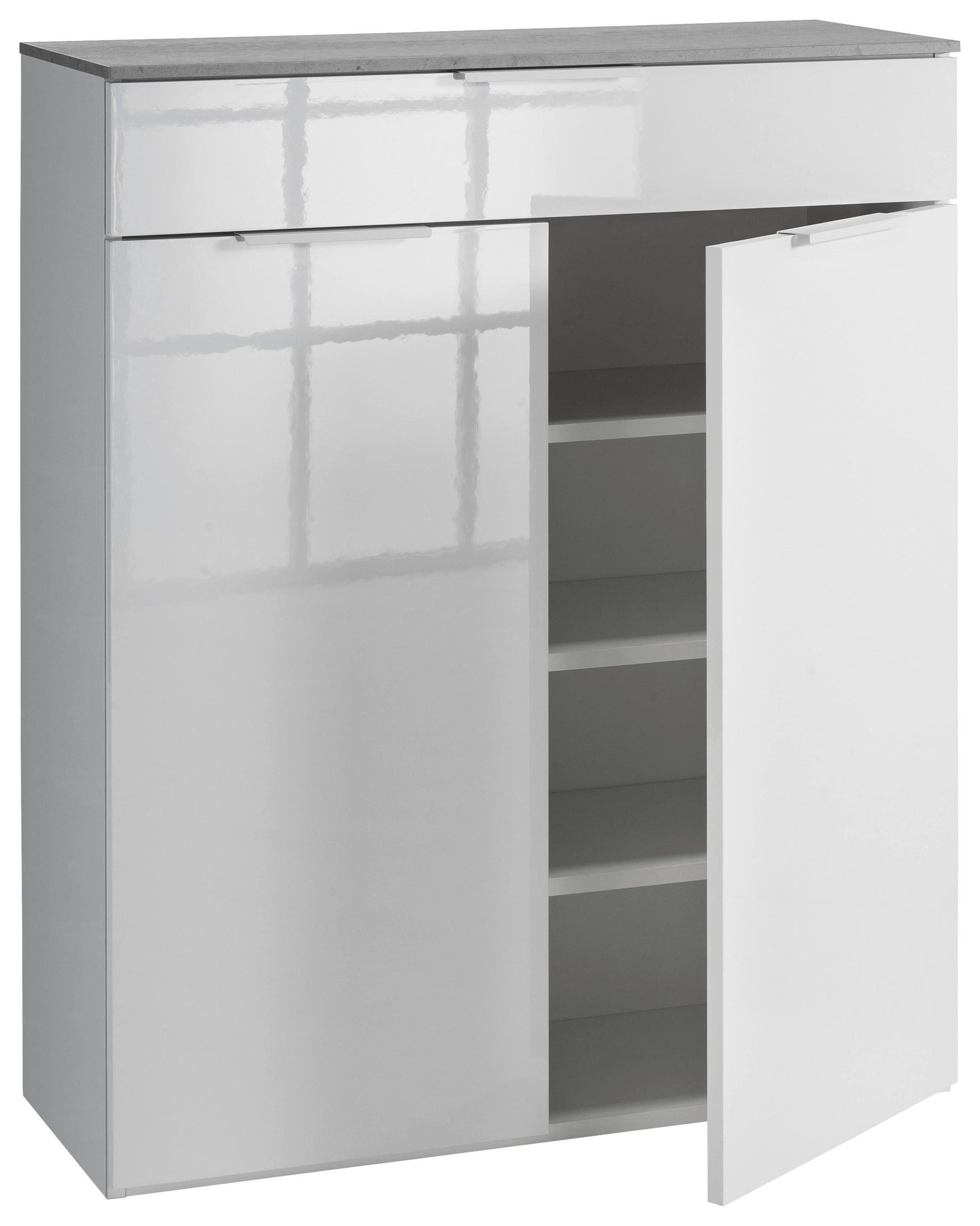 ORMAR ZA OBUĆU  antracit, bijela  drvni materijal     - bijela/antracit, Design, drvni materijal/metal (90/108/35cm) - Xora