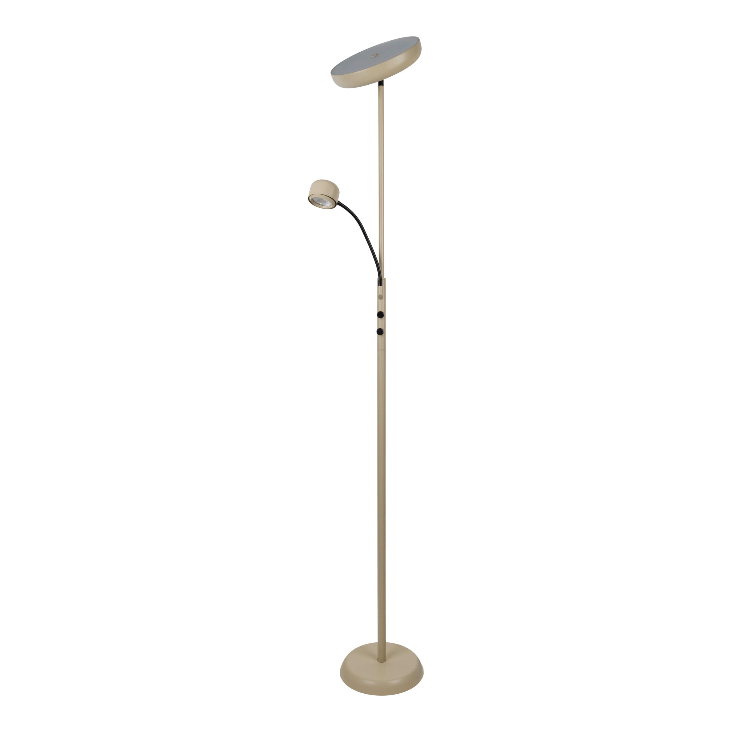 LED-STEHLEUCHTE ROMIS 26/26/180 cm   - Beige, Design, Metall (26/26/180cm) - Näve