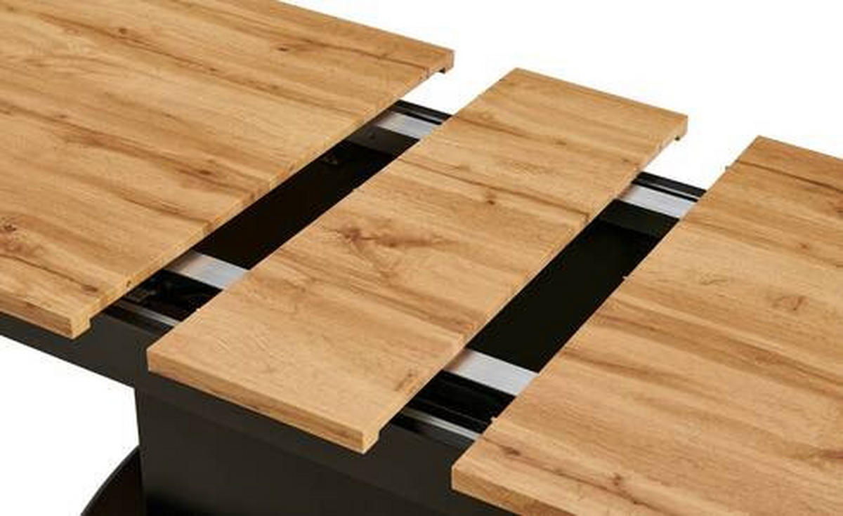 SOFFBORD i trä 135-160/75/51-79,9 cm  - svart/ekfärgad, Design, trä (135-160/75/51-79,9cm) - Livetastic
