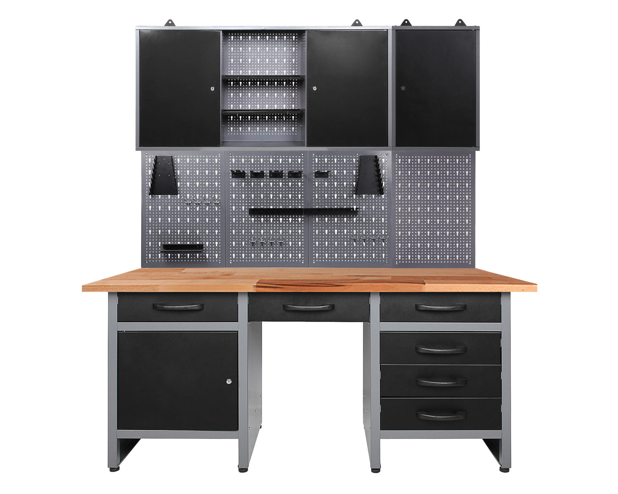 XXXLutz Werkbankset Anthrazit, Grau 160x205x60 cm