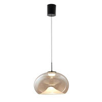 LED-HÄNGELEUCHTE Brena 33/200 cm   - Transparent, Design, Glas/Metall (33/200cm) - Fabas Luce