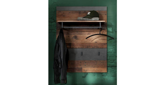 GARDEROBENPANEEL 80/106/28 cm - Graphitfarben/Pinienfarben, Trend, Holzwerkstoff (80/106/28cm) - Xora