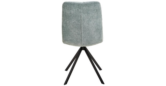 STUHL - Blau/Schwarz, Design, Textil/Metall (47/87/61cm) - Xora