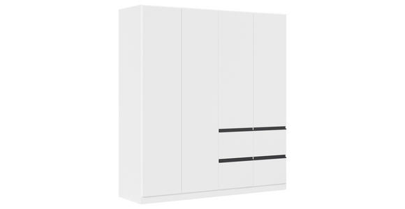 KLEIDERSCHRANK  in Weiß, Dunkelgrau  - Dunkelgrau/Weiß, Trend, Holzwerkstoff/Kunststoff (181/197/54cm) - Xora