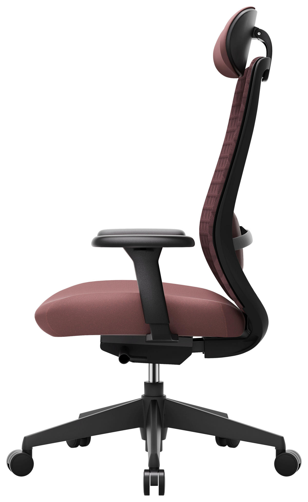 DIREKTORSKI STOL kovina, umetna masa, tekstil črna, barve jajčevca  - črna/barve jajčevca, Design, kovina/umetna masa (70/120-130/61cm) - Novel