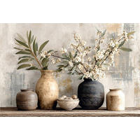 LEINWANDBILD Stillleben, Pflanzen 80/120 cm  - Multicolor, Basics, Holz/Papier (80/120cm) - Euroart