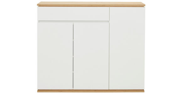 SCHUHSCHRANK 135/112/38 cm - Schwarz/Weiß, Design, Holzwerkstoff/Kunststoff (135/112/38cm) - Xora