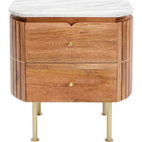 KOMMODE  in 50/55/35 cm  - Beige/Goldfarben, Design, Holz/Stein (50/55/35cm) - Kare-Design