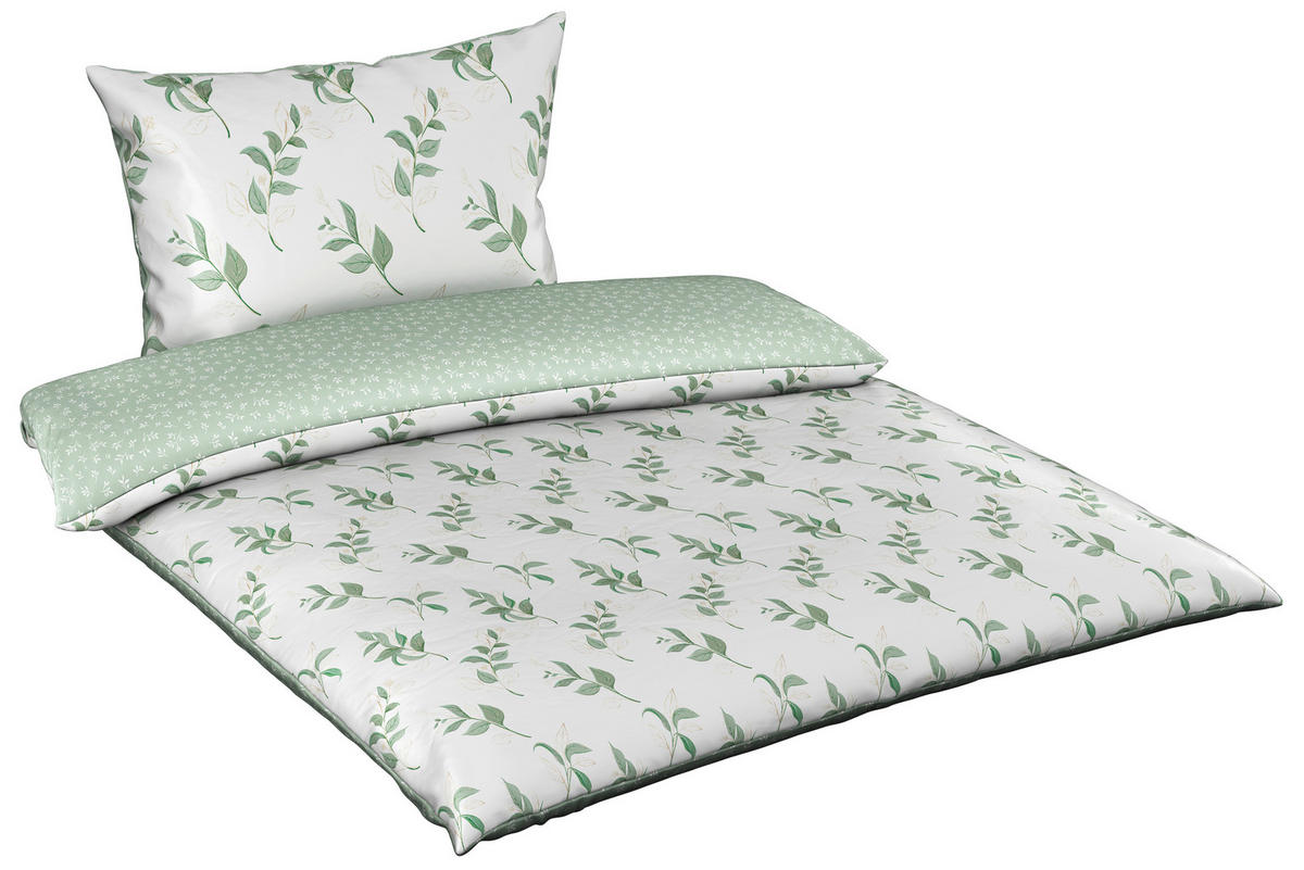 OBOJESTRANSKA POSTELJNINA IVY 140/200 cm saten naravne barve  - naravne barve, Konvencionalno, tekstil (140/200cm) - Esposa