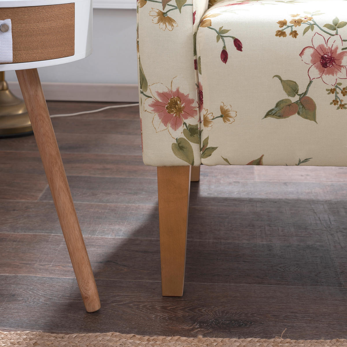 KÜCHENSOFA  - Multicolor/Naturfarben, Design, Holz/Textil (147/103/84cm) - Max Winzer