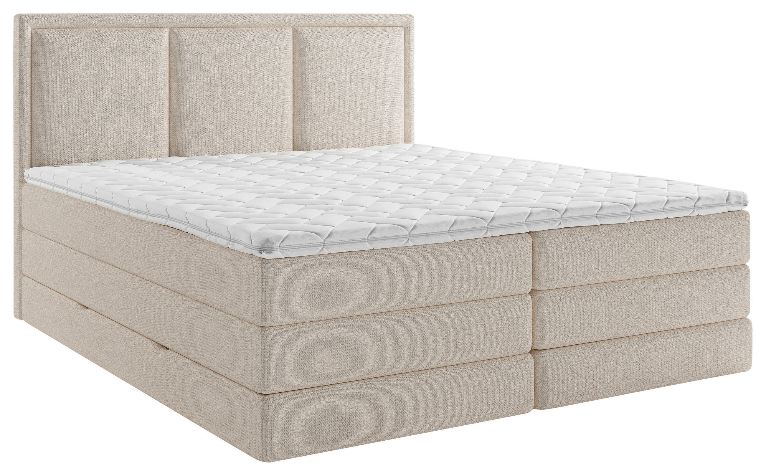 BOXSPRINGBETT 200/200 cm  in Naturfarben  - Naturfarben, Design, Holzwerkstoff/Kunststoff (200/200cm) - MID.YOU