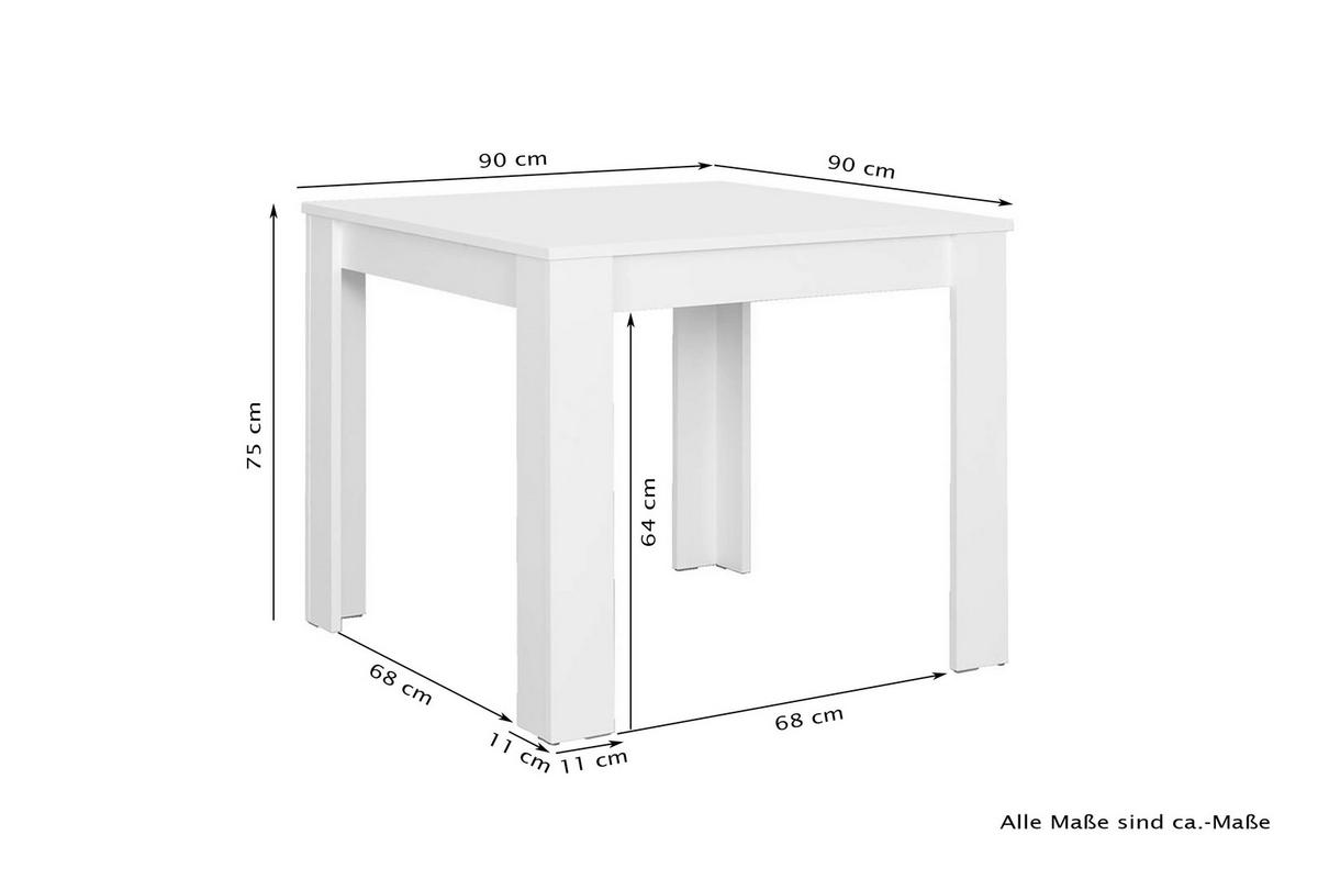 ESSTISCH 90/90/75 cm Nachbildung  Holzwerkstoff in verschiedenen Größen erhältlich, in verschiedenen Holzdekoren erhältlich quadratisch Sonoma Eiche  - Sonoma Eiche, MODERN, Holzwerkstoff (90/90/75cm) - MID.YOU
