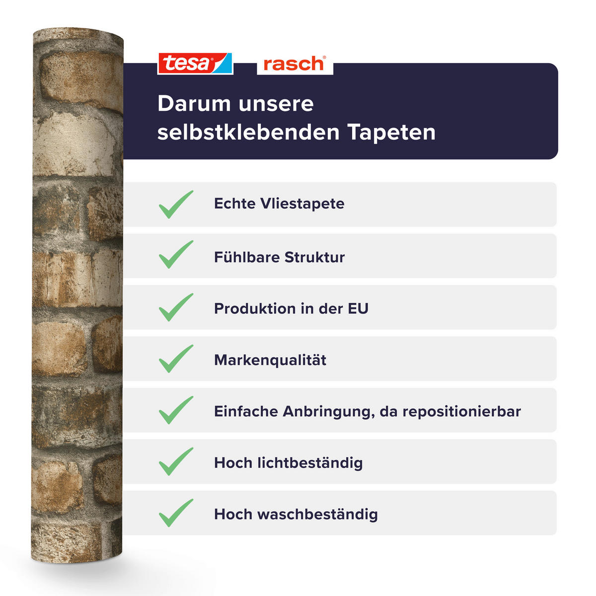 TAPETE - Braun, Natur, Textil (600/53cm) - Tesa