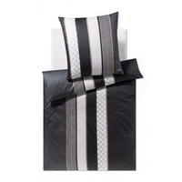 BETTWÄSCHE 2-teilig JOOP! CORNFLOWER STRIPES Jersey 155/220 cm  - Grau, Basics, Textil (155/220cm) - Joop!